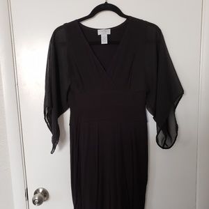 Carmen Marc Valvo Kimono Sleeve Banded Waist Dress